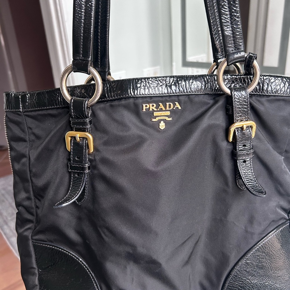 Prada Black Nylon Tote Bag